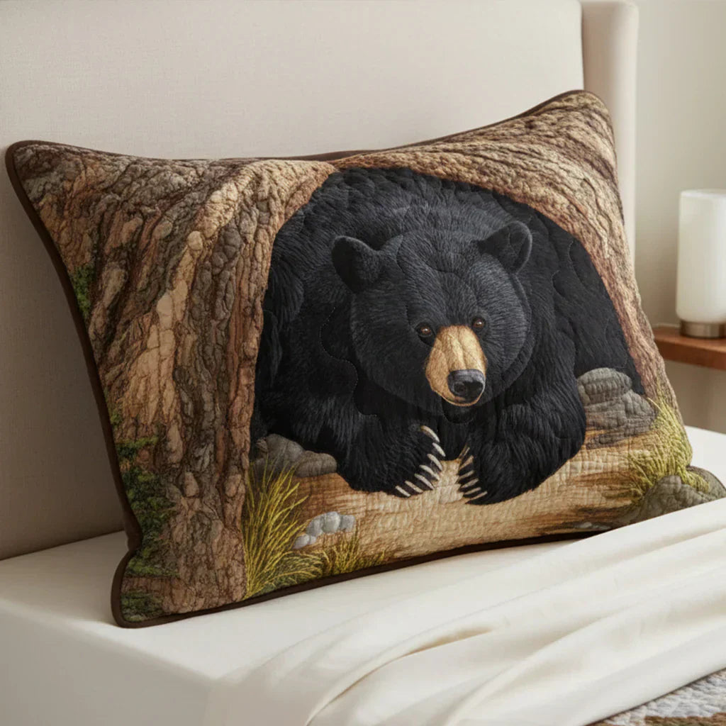 キルティングクッションカバー - クマの隠れ家 – 椿鞄
